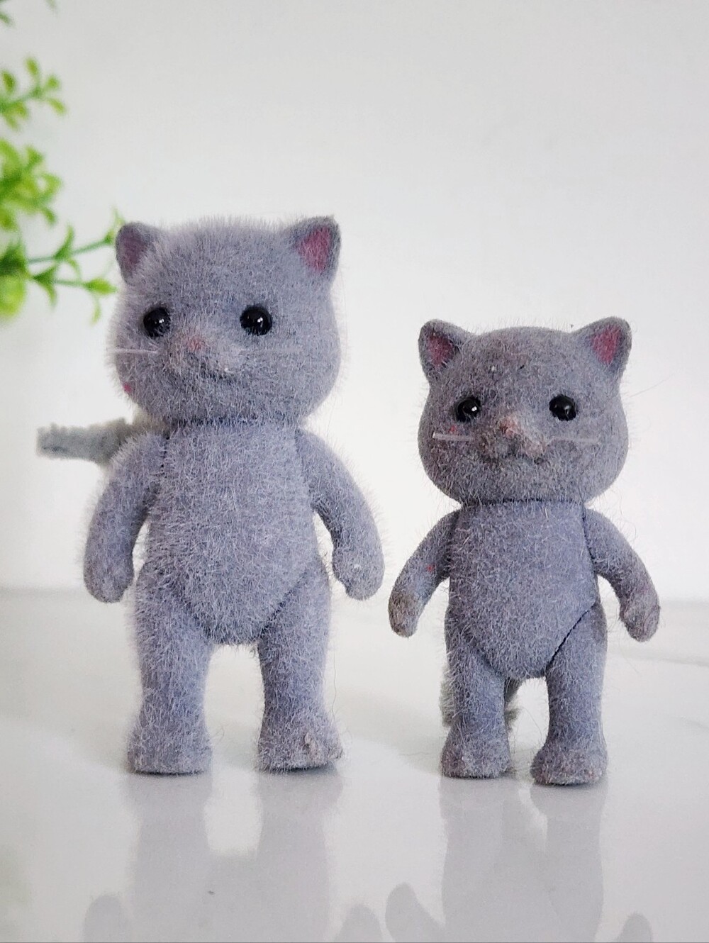 RARE Vintage Sylvanian Families Japan Grey Cat Figures Simpkin